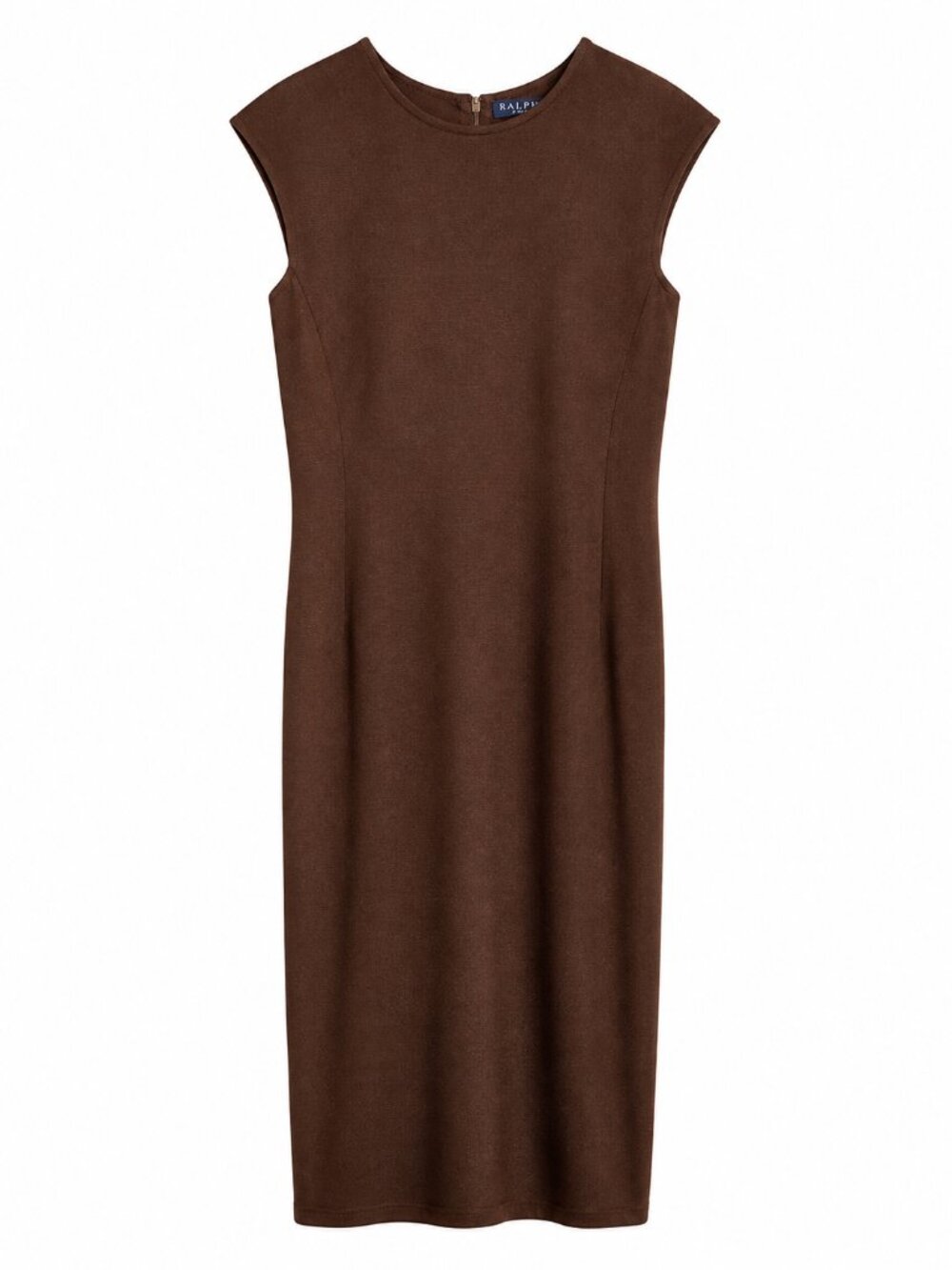 Ralph Lauren Blue Label Chocolate Brown Italian Wool Sheath Midi Dress 6 - Picture 12 of 12